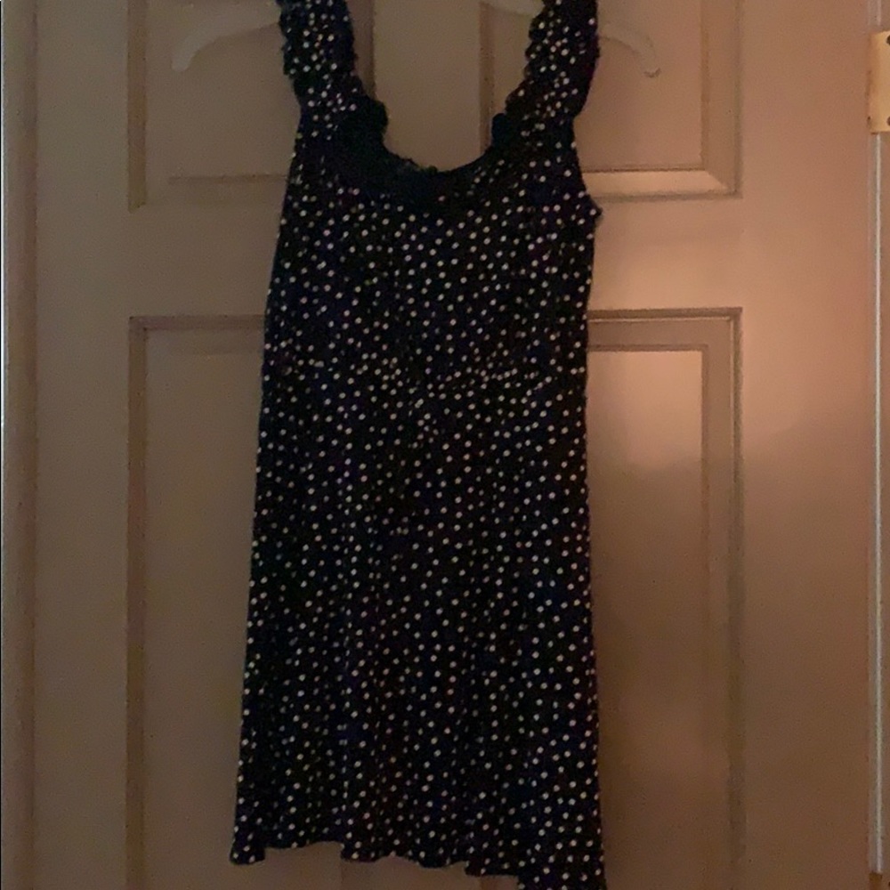⚡️⚡️Boohoo navy blue and white polka dot dress - Picture 2 of 3